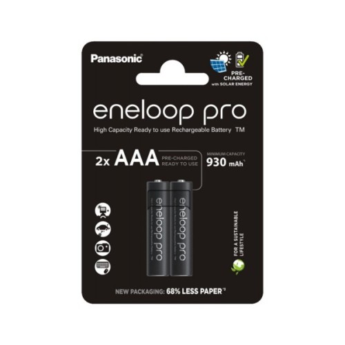 Акумулятор Panasonic AAA Eneloop 930mAh Pro NI-MH * 2 (BK-4HCDE/2CP)