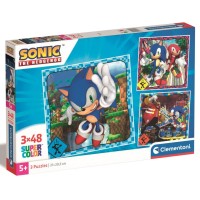 Пазл Clementoni Sonic 3 шт по 48 елементів (25320)