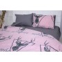 Постільна білизна MirSon Бязь 17-0516 Noble deers pink Євро (2200003644388)