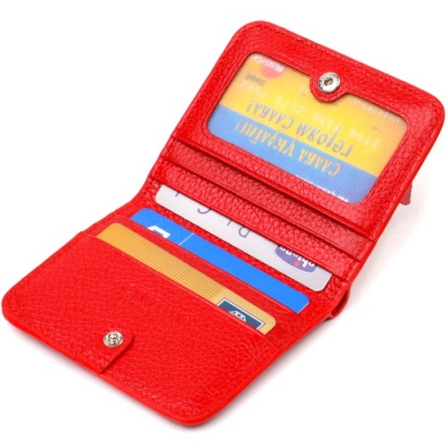 Гаманець Canpellini З натуральної шкіри флотар Червоний (21803)