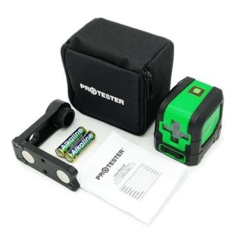 Лазерний нівелір Protester 2 ліниї, 1H/1V зелений промінь (LL102G)
