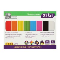 Пластилін ZiBi KIDS Line 8 кольорів, 128 г (ZB.6272)