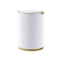 Контейнер для сміття JAH Nordic Сенсорний Білий із золотим 9 л (20259)
