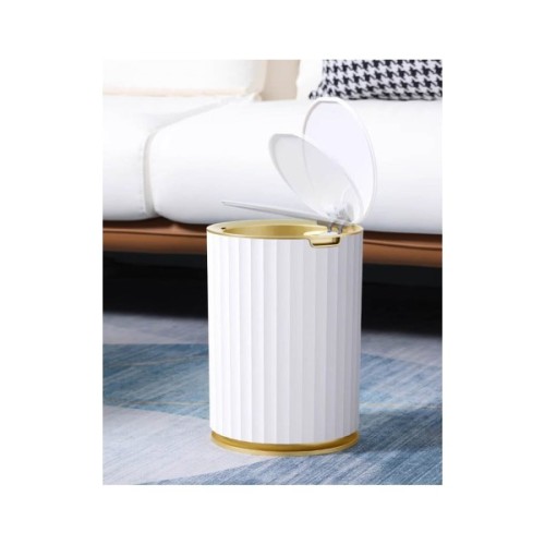 Контейнер для сміття JAH Nordic Сенсорний Білий із золотим 9 л (20259)