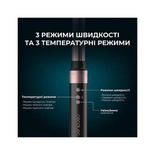 Стайлер Cecotec Bamba CeramicCare 2in1 AirGlam Black (CCTC-00244)