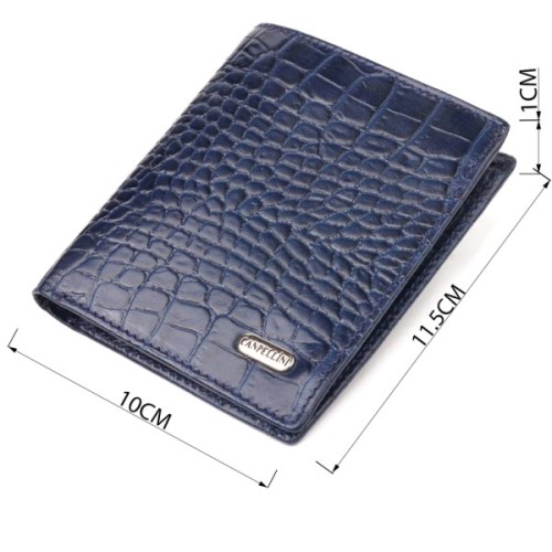 Портмоне Canpellini З натуральної шкіри Синє (21499)