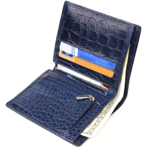 Портмоне Canpellini З натуральної шкіри Синє (21499)