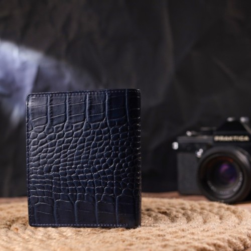 Портмоне Canpellini З натуральної шкіри Синє (21499)