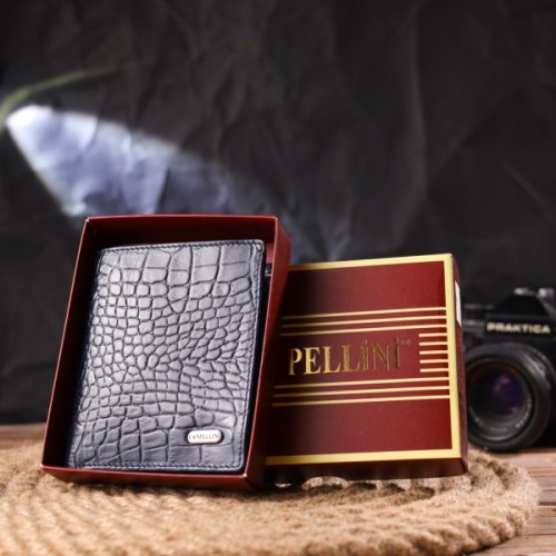 Портмоне Canpellini З натуральної шкіри Синє (21499)