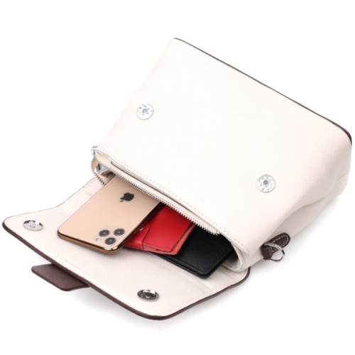 Сумка Vintage З натуральної шкіри Біла (22290)