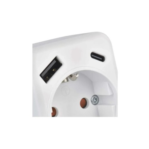 Зарядний пристрій EMOS 1xUSBA + 1xUSBC PD20W (P0075)