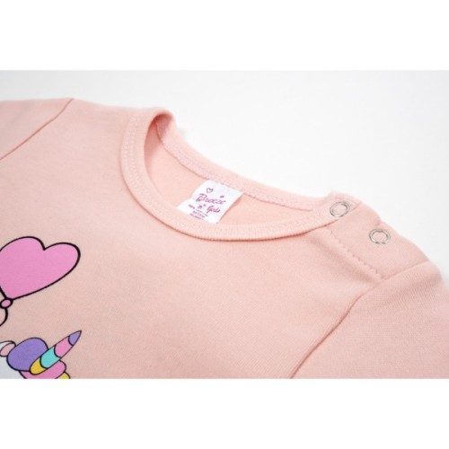 Боді дитяче Breeze з довгим рукавом (1027-92G-peach)