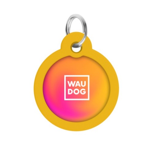 Адресник для тварин WAUDOG Smart ID з QR паспортом "Градієнт помаранчевий", коло 25 мм (225-4035)