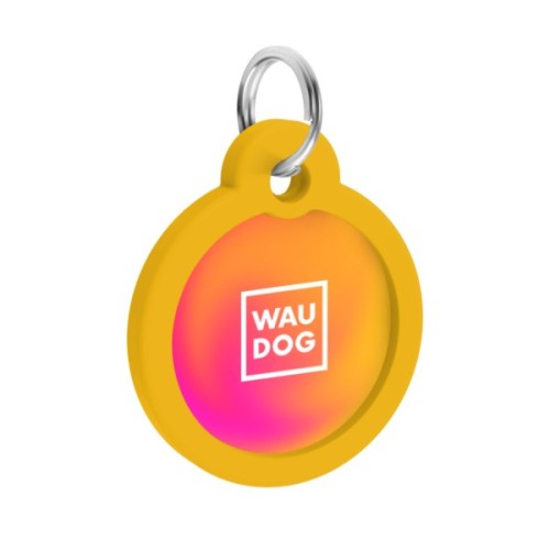 Адресник для тварин WAUDOG Smart ID з QR паспортом "Градієнт помаранчевий", коло 25 мм (225-4035)