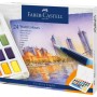 Олійні фарби Faber-Castell Watercolors in Pans, 24 кольори + ручка-пензлик з контейнером для води (169724) (30757)