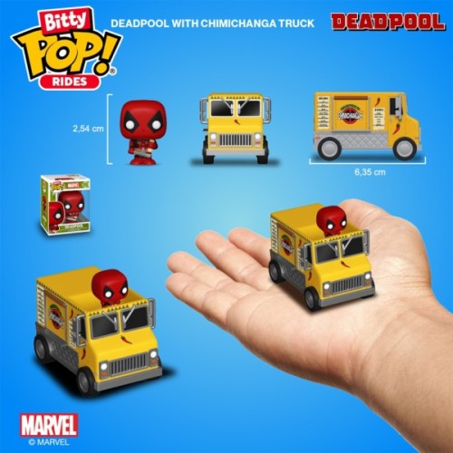 Фігурка Funko Pop набір Bitty Pop! Ride - серії Марвел - Дедпул і вантажівка Чімічанги (83625)