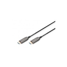 Кабель мультимедійний HDMI M to HDMI M 20m 8K AOC hybrid-fiber black Digitus (AK-330126-200-S)