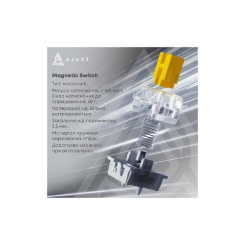 Клавіатура Ajazz AK820 MAX Magnetic Switch RGB USB Black (AK820MAX-WM-BGY)