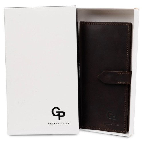 Портмоне Grande Pelle Шкіряне Коричневе (11515)