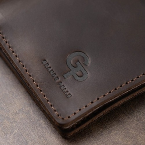 Портмоне Grande Pelle Шкіряне Коричневе (11515)