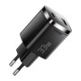 Зарядний пристрій 1xUSB-C + 1xUSB 33W GaN black Essager (ECT33W-GMB01-Z)