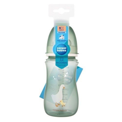 Пляшечка для годування Canpol babies Easystart - Гуси антиколікова з широким отвором 300 мл (35/246)