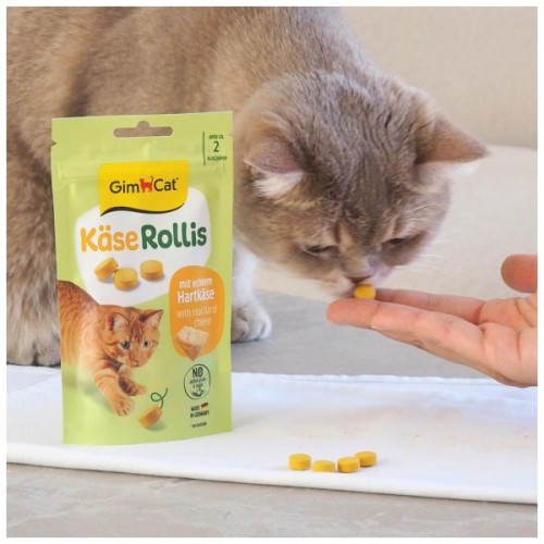 Ласощі для котів GimCat Kase Rollis з комплексом вітамінів сирні 40 г (4002064418728)