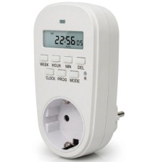 Таймер-розетка EUROELECTRIC 16A/3600W 7дн, White (ST-16A/3,60kW(E))