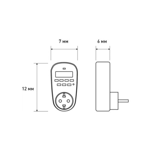Таймер-розетка EUROELECTRIC 16A/3600W 7дн, White (ST-16A/3,60kW(E))