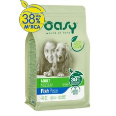 Сухий корм для собак OASY LIFESTAGE Adult Medium риба 3 кг (8054329510124) Сухий корм для собак OASY LIFESTAGE Adult Medium риба 3 кг (8054329510124)