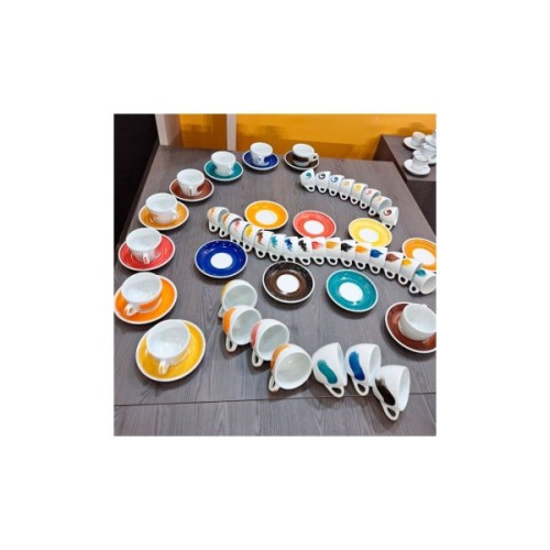 Блюдце Ancap серія Verona Millecolori 12 см Yellow для серій "Verona/Torino/Roma Millecolori Hand Painted" (34406)