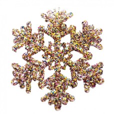 Ялинкова іграшка Novogod`ko Сніжинки 12 cм 2 шт Пластик Кольорові (974874)