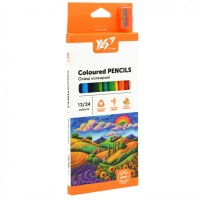 Олівці кольорові Yes Orange Line 12/24 кольорів з точилкою (290755)