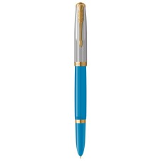 Ручка пір'яна Parker PARKER 51 Premium Turquoise GT  FP F (56 411)
