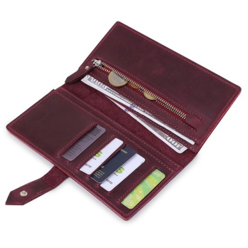 Гаманець Grande Pelle Бордовий (11561)