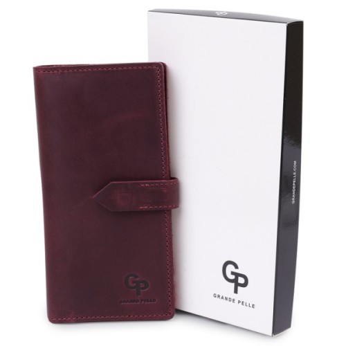 Гаманець Grande Pelle Бордовий (11561)