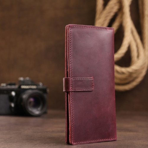 Гаманець Grande Pelle Бордовий (11561)