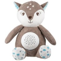 М'яка іграшка Canpol плюшева музична з проектором Оленя - коричнева (77/206_brow)