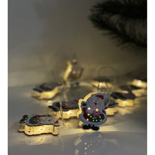 Гірлянда Chomik Санта Клаус 1.65 м 10 LED Теплий білий (5900779854086)