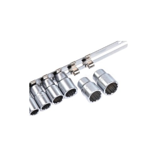 Набір торцевих головок Toptul на планці 12-гранні 1/4" 12шт. 4-13мм (GAAQ0801U-12)