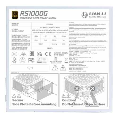 Блок живлення Lian Li 1000W (G9P.RS1000G.W000.EU)