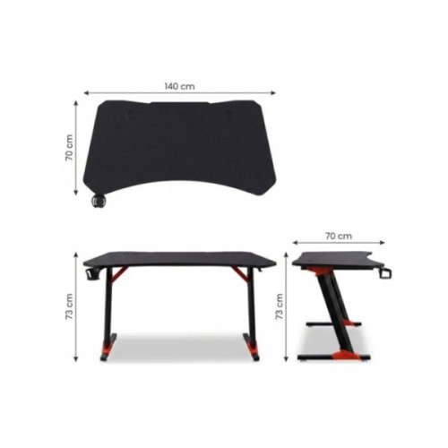 Комп'ютерний стіл GT Racer T-1443 Black (T-1443 (140x70x73) Black)