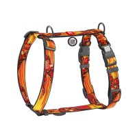 Шлея для собак WAUDOG Nylon H-подібна з QR-паспортом "Швидкість Флеша", пластиковий фастекс XL (346-1080)