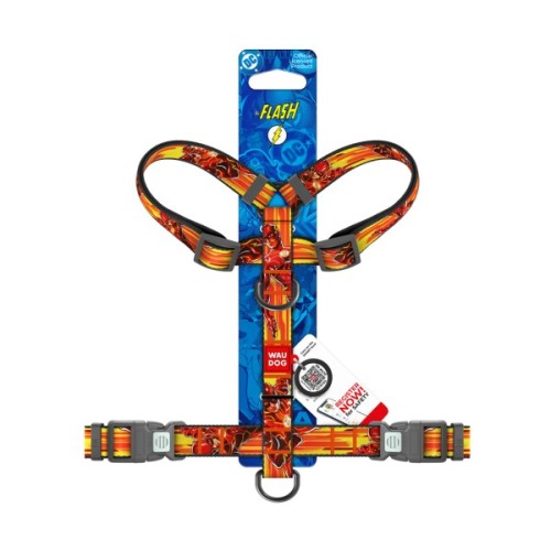 Шлея для собак WAUDOG Nylon H-подібна з QR-паспортом "Швидкість Флеша", пластиковий фастекс XL (346-1080)