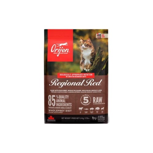 Сухий корм для кішок Orijen Regional Red зі смаком м'яса та риби 5.4 кг (0064992282547)
