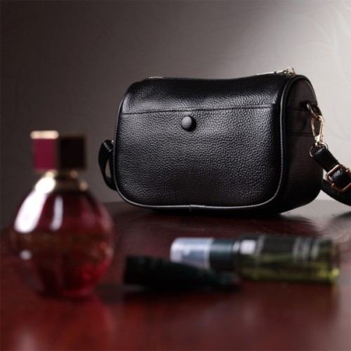 Сумка Vintage З натуральної шкіри Чорна (22590)