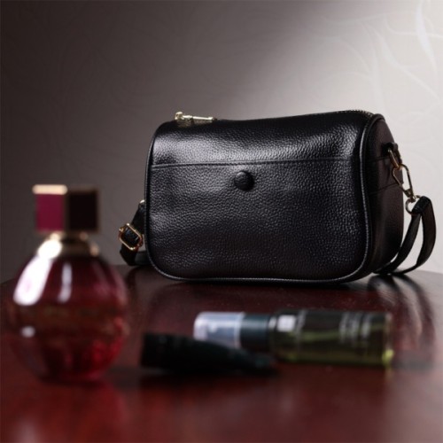 Сумка Vintage З натуральної шкіри Чорна (22590)