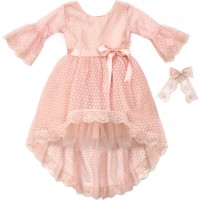 Плаття дитяче Tivido святкове з прикрасою (1866-128G-pink)