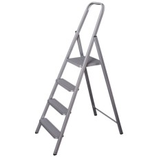 Драбина Eurogold зварна 4-х сходинкова GREY, 156х49х9см, Арт.214 (ЕГ-214 GREY)