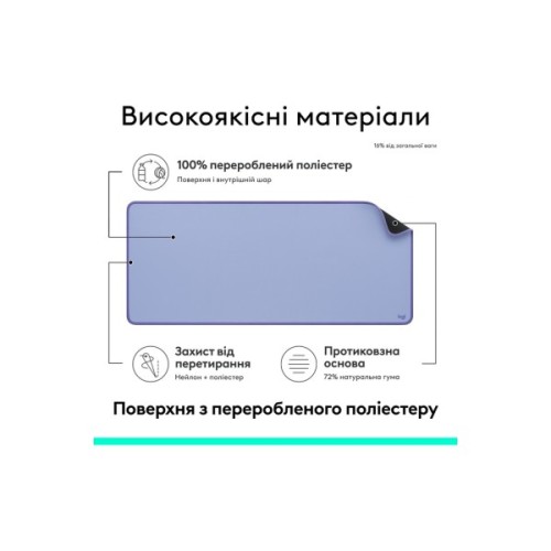 Килимок для мишки Logitech Desk Mat Studio Series Lilac (956-000149)